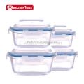 Hohe Borosilikat 10pcs Glas-Lebensmittel-Container-Lunchkasten